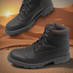 UGG Men's Dark Brown Leather Boots NWOT size 11